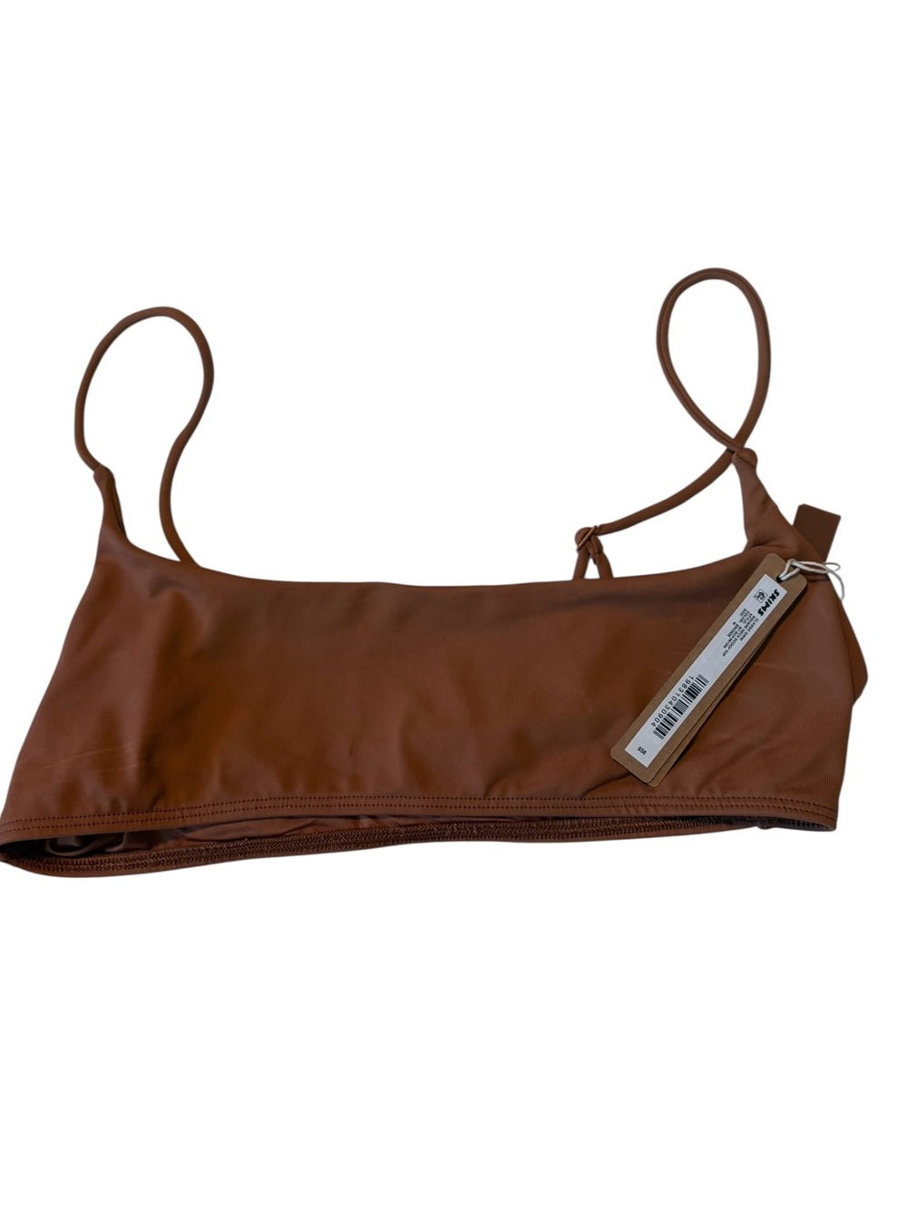 SKIMS Classic Swim Square Neck Scoop Top Bronze Size Medium